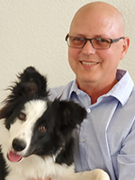 Dr. Eric Walther and his dog Jack